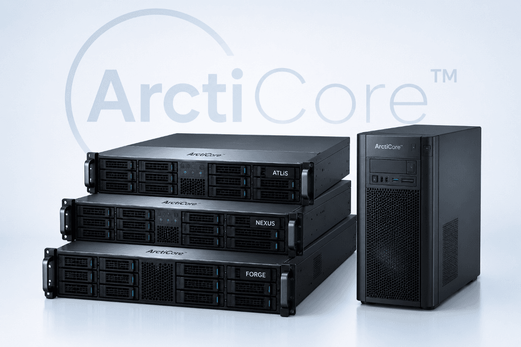 ArctiCore Enterprise Server Hardware Platform — ATLiS, NEXUS, FORGE Stack and APEX Tower